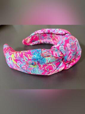 Lilly Pulitzer Hot Pink Floral Padded Headband NWOT
